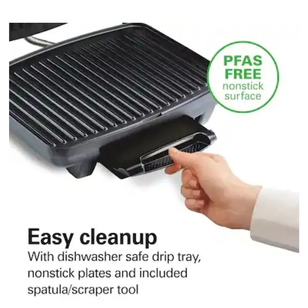 Hamilton Beach Panini Press Indoor Grill Stainless Steel Sandwich Maker New